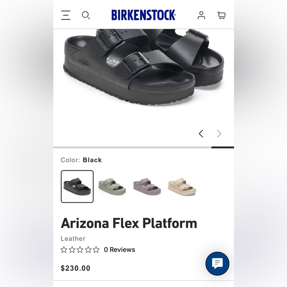 Birkenstock Arizona Papillio Flex Exquisite Leather Platform Sandal 39 (8/8.5) - Picture 10 of 13